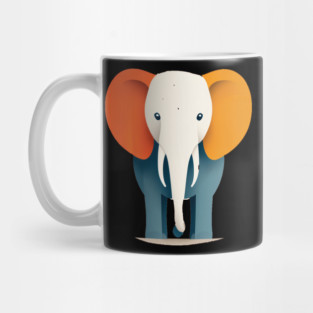 Minimilist Elephant in Shapes Mug