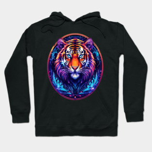 A Majestic Tiger in Logo Style Hoodie