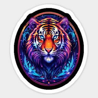 A Majestic Tiger in Logo Style Magnet