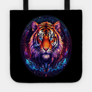 A Majestic Tiger in Logo Style Tote