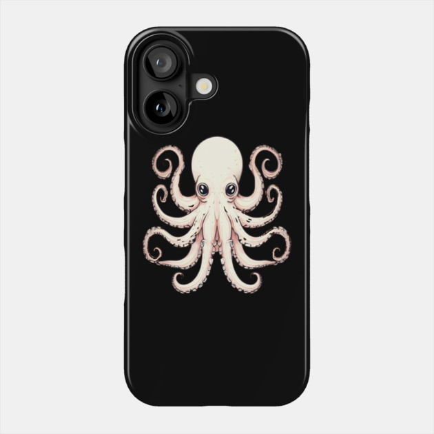 Octopus in Peach Color Phone Case by BirdsnStuff