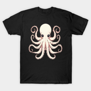Octopus in Peach Color T-Shirt