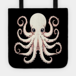 Octopus in Peach Color Tote