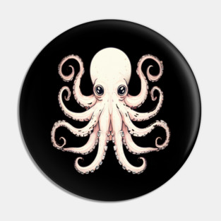 Octopus in Peach Color Pin