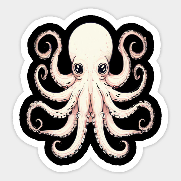 Octopus in Peach Color Magnet by BirdsnStuff