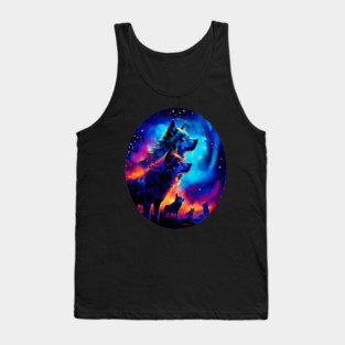Bold Colorful Wolves Tank Top