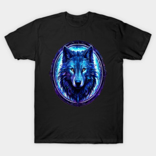 A Wolf in Logo Style Art T-Shirt