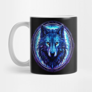 A Wolf in Logo Style Art Mug
