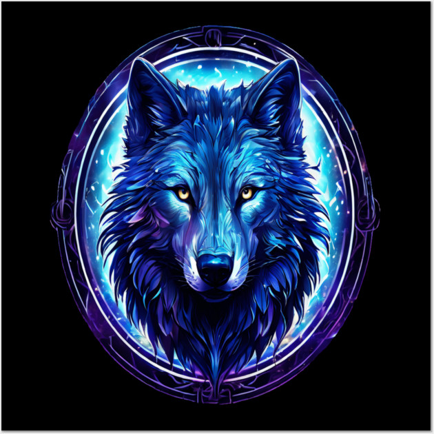 A Wolf in Logo Style Art Wall Art by BirdsnStuff