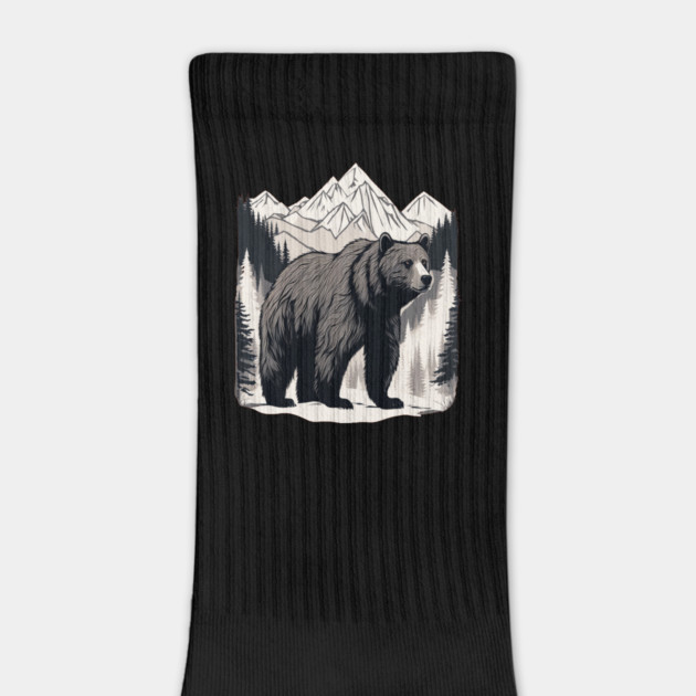 Brown Bear infront of Mountain by BirdsnStuff