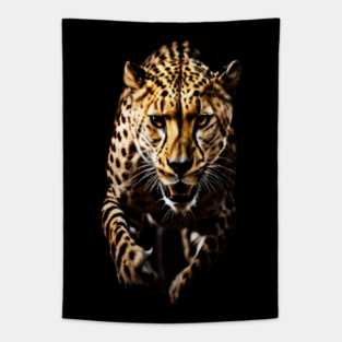 A Cheetah in Motion Tapestry