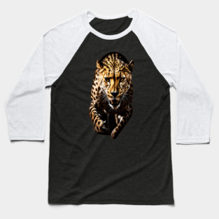 A Cheetah in Motion Baseball T-Shirt