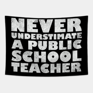 Never Underestimate A Public School Teacher Tapestry