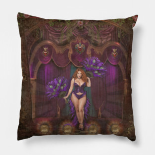 Burlesque Vedette Dancer Pillow