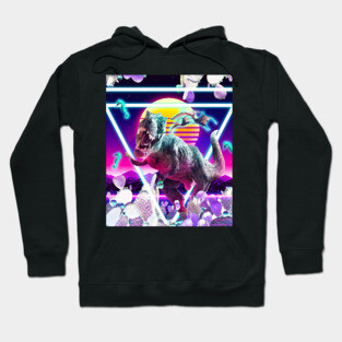 Dinosaur Rave Raving T-Rex Hoodie