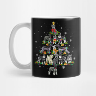 Cute Miniature Schnauzer Christmas Tree Xmas Gift Mug