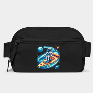 Funny Pizza Lover, Astronaut Surfing in Space Bag