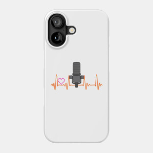 Awesome Podcast Heartbeat Podcaster Heart Beat Phone Case