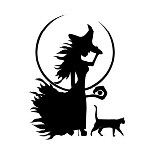 A Witch and Her Cat T-Shirt