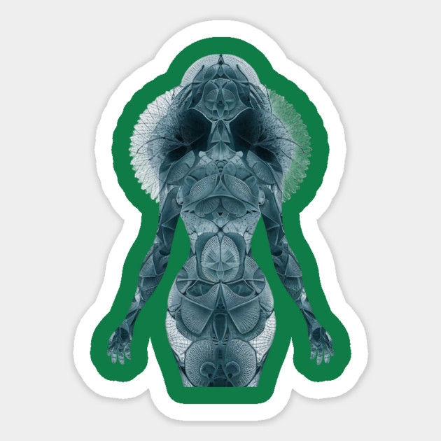 The Woman Monochromatic Blue Tone Sticker by animegirlnft