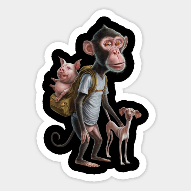 Monkey Stands Upright like a Human Magnet by animegirlnft