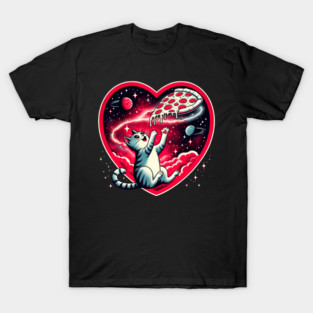 Cat Eating Pizza, Funny Pizza Lover T-Shirt