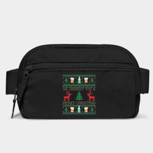 Funny Whiskey Drinking Ugly Christmas Sweater Bag