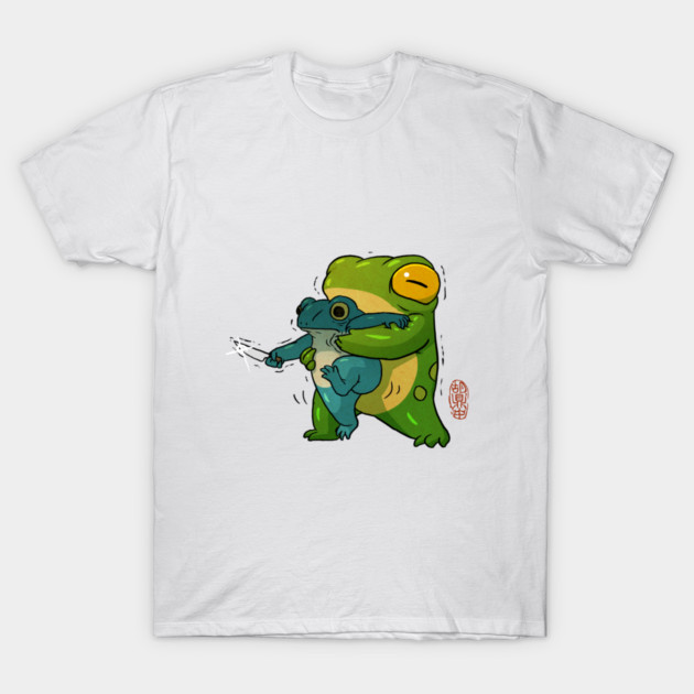 Wawa and Angelo Stabby Frog T-Shirt by DingHuArt