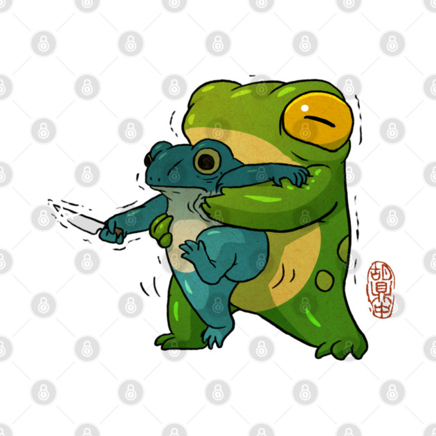 Wawa and Angelo Stabby Frog by DingHuArt