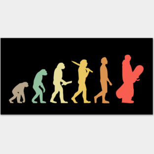 Retro Snowboarding Evolution Gift For Snowboarders Posters and Art