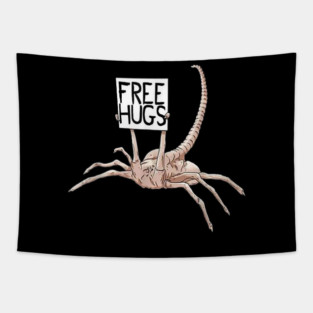 Free Hugs Alien Tapestry