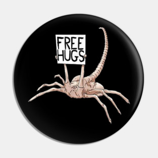 Free Hugs Alien Pin