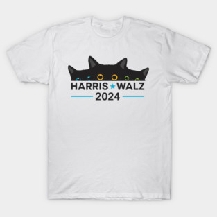 Harris Walz 2024 Election Cat - Funny Cat Ladies for Kamala Harris Walz 2024 T-Shirt