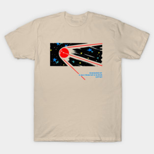 Vintage Soviet Space Poster Design T-Shirt