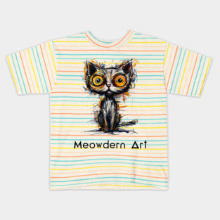 Meowdern Art Kids T-Shirt