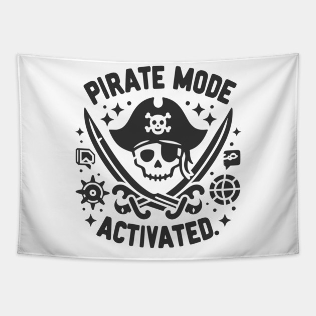 Pirate Mode Activated Tapestry by Frank Ring