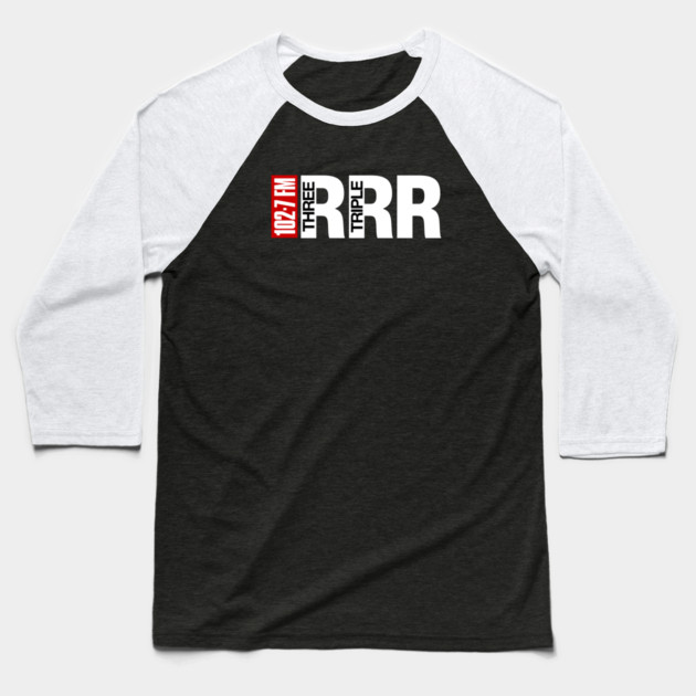 3RRR Melbourne Radio Fan Art Baseball T-Shirt by Timeless Chaos