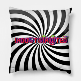 Indoctrinated Glitch Spiral Pillow