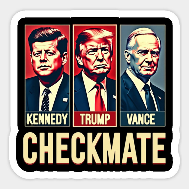 Trump Vance Kennedy Checkmate Magnet by JessArty
