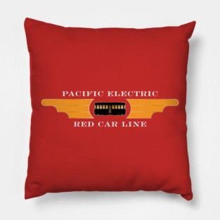 Red Car Line Pillow