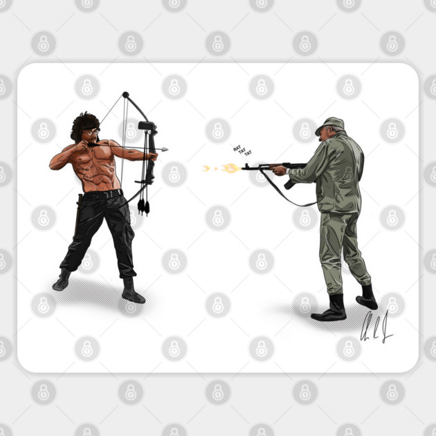UHF: Weird Rambo Sticker by 51Deesigns