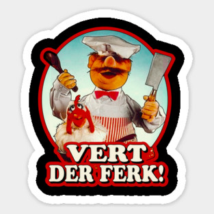Swedish Chef Vert Der Ferk Retro Sticker