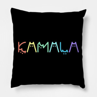 Kamala Cat Rainbow Funny Kamala Harris Pillow