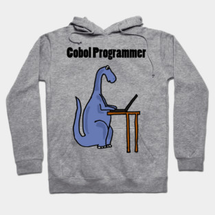 Cute Funny COBOL Programmer Dinosaur Hoodie