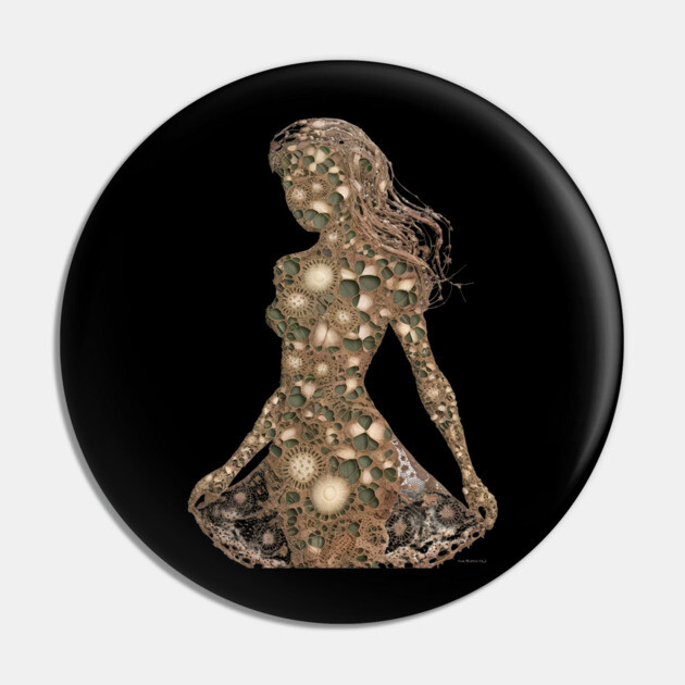 Various Circular and Floral Designs Creating the Illusion of a Three Dimensional Dress and Hairstyle Pin by animegirlnft