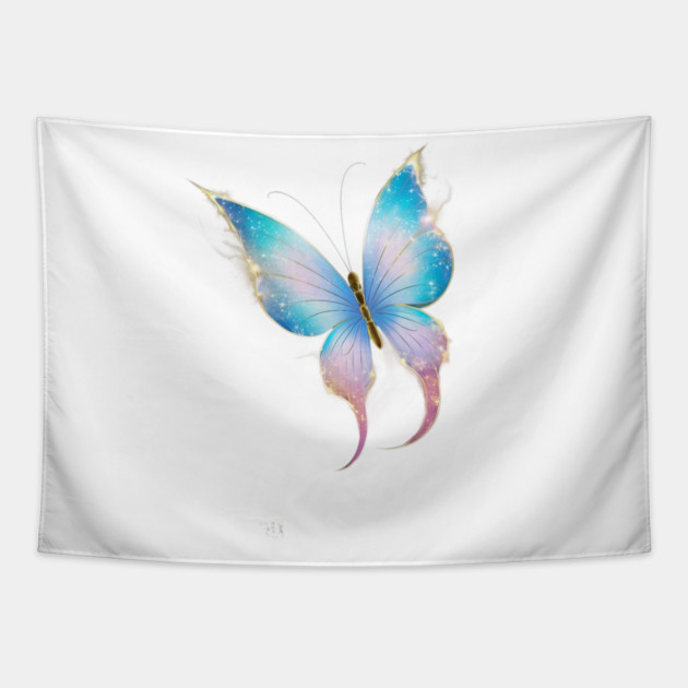 Butterfly with Wings that have a Cosmic Pattern, Resembling a Starry Night Sky Tapestry by animegirlnft