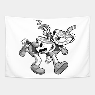 Cuphead and Mugman Tapestry