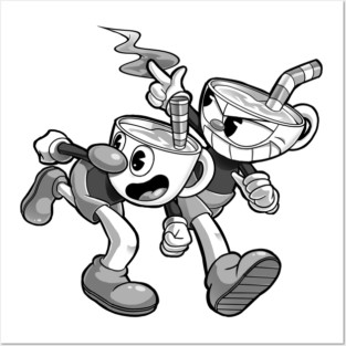 Cuphead and Mugman Posters and Art