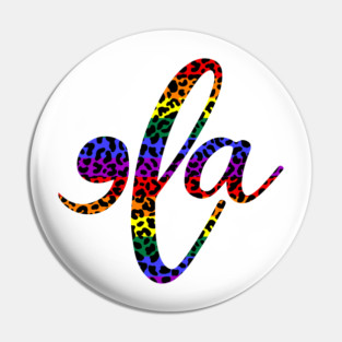 Comma la, Rainbow Flag, Leopard Print Pin