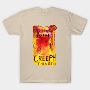 "I like to Paint Creepy Things" Watercolor Ghost T-Shirt